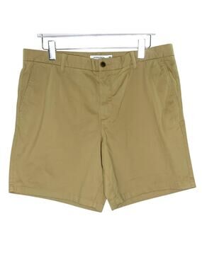 Nordstrom 38W NEW Mens Slim Fit Shorts Tan Stock Cotton Blend Casual
